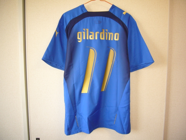 プーマ イタリア代表ジラルディーノ11番ユニフォーム青 Mサイズ_画像1