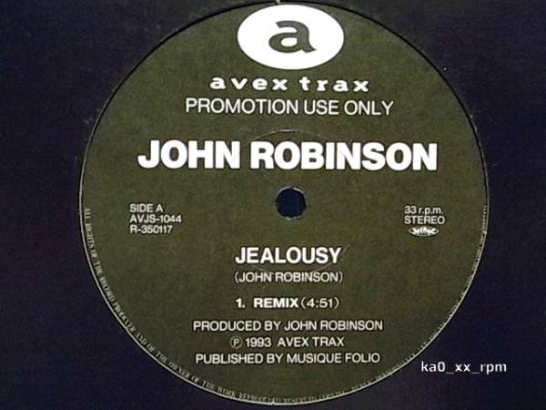 ★☆John Robinson「Jealousy (Remix)」☆★5点で送料無料!!!_画像1