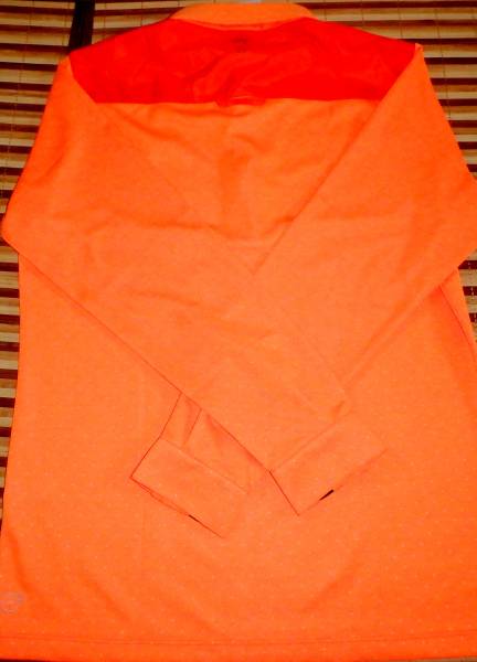 送料無料！高機能 プーマ ゴルフ スタイリッシュアクティブライン ジップカラー 長袖シャツ XOサイズ オレンジ