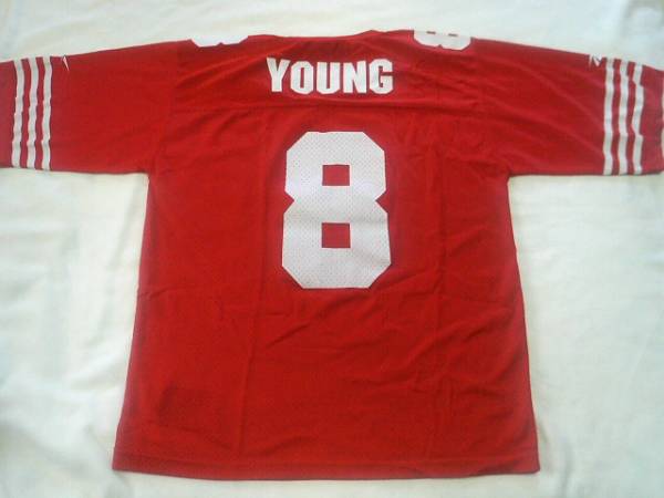 【内祝い】 NFL M ジャージ プロライン #8 Young Steve 49ers SF 記念グッズ