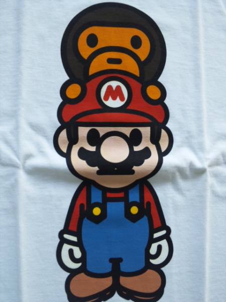 APE /MILO×Nintendo ス―パ―マリオ おんぶマイロ Tシャツ/新品正規品/A BATHING APE/ラスト1枚貴重_画像1