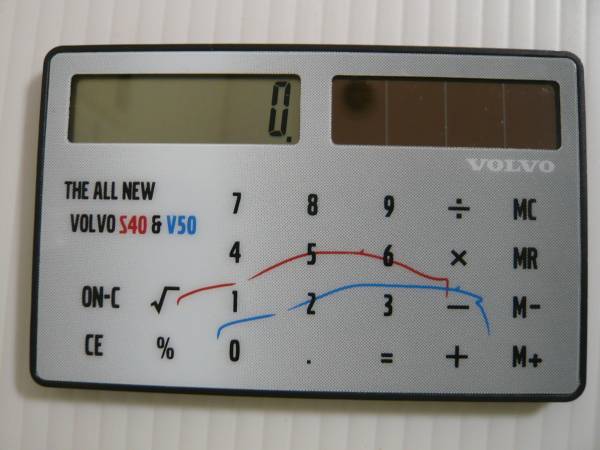 VOLVO Ｓ40＆Ｖ50 カード型電卓（ＴＨＥ ＡＬＬ ＮＥＷ ＶＯＬＶＯ ） 未使用　ボルボ_画像2