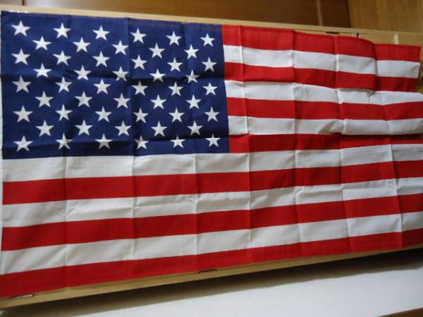 即決 ＵＳＡ 星条旗 アメリカ旗 フラッグ 旗 布 83×154 米国製 新品の画像1