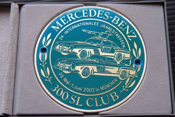 〇 Mercedes 300SL エンブレム Club Badge 2003 W90 benz ocitye メルセデスベンツ ロードスタークーペ W194 W198 独オーナークラブ 限定品_画像1