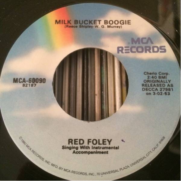 RED FOLEY 7inch MILK BUCKET BOOGIE Hillbilly ロカビリー_画像1