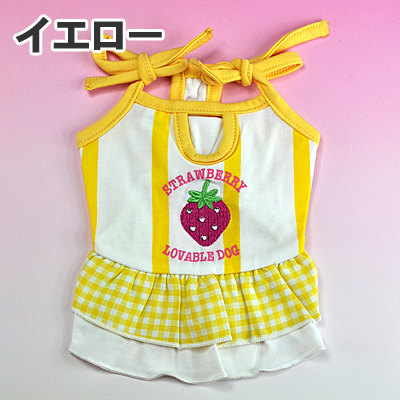 激安即決★いちごワンピース 3號(hào) (M) イエロー★新品 ～4kg位