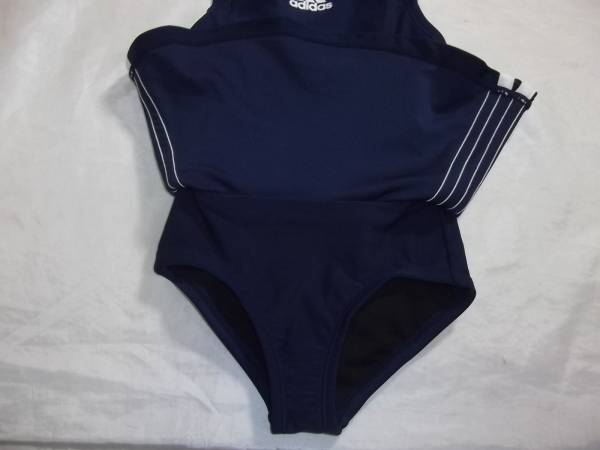 新品即決adidasアディダス ガールズスイムワンピース 110cm カレッジネイビー X46355