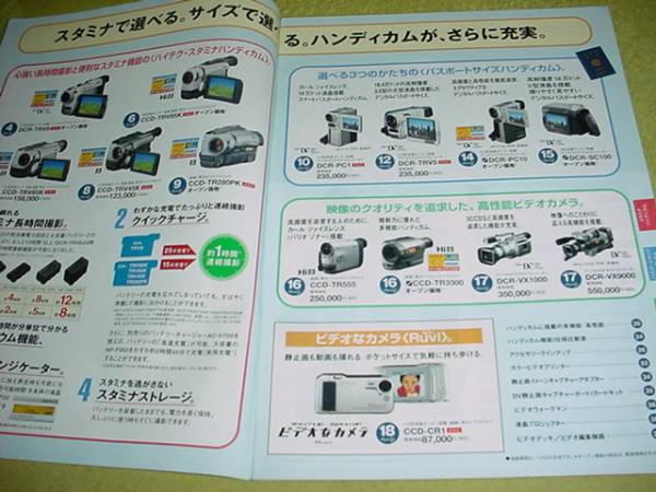 即決！1998年8月　ＳＯＮＹ　ハンディカム総合カタログ