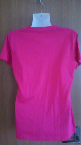☆DOUBLE☆BALIロゴTシャツ☆ピンク系☆お寺フォト柄☆