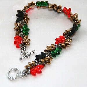#.# stylish bracele!Green & Red!004:. sphere .... beads . braided included .. beads accessory.! present, present .
