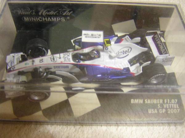 1/43 MINICHAMPS　2007年アメリカGP BMWザウバーF1.07 ベッテル F1デビュー_画像1