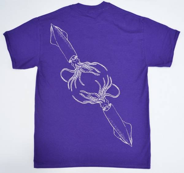 yali squid T-shirt, squid, fishing, free shipping, men's S, free shipping 