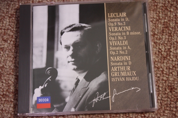 ルクレール：ヴァイオリンソナタ第3番/ヴェラチーニ:作品1の3/ヴィヴァルディ:作品2の2/ナルディーニ/グリュミオー/ハイデュ:ピアノ/CD_画像1