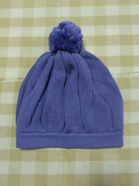 ミルクフェド milkfed. 新品 ベレー キャップ パープル 紫 ポンポン ボンボン 帽子 CAP PURPLE_画像1