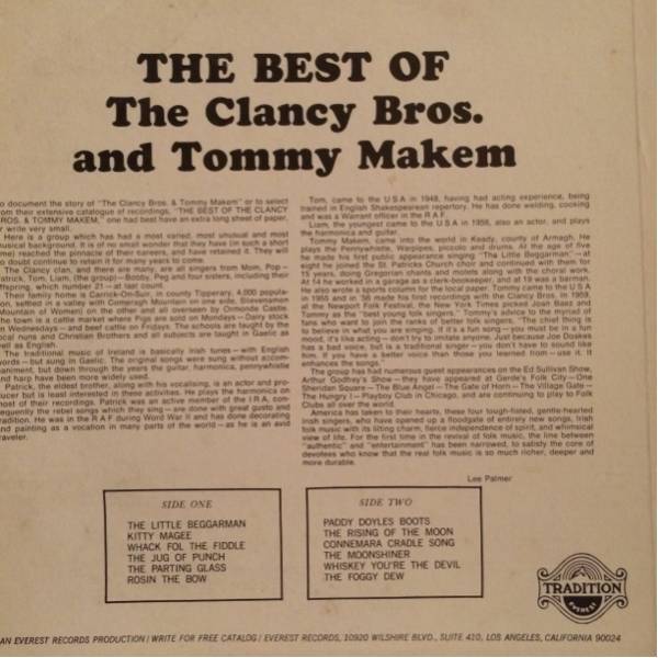 THE CLANCY BROS. AND TOMMY MAKEM LP THE BEST OF_画像2