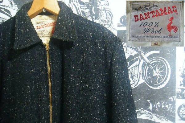 * чёрный корпус -*Made in USA производства America производства Vintage шерсть жакет полупальто . рисунок nep50s50 годы машина пальто чёрный цвет контри-рок 42ML ранг 