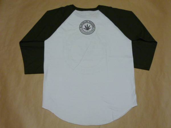 ワケ有り 新品 マリファナ七分袖Tシャツ M [ レゲエ / ラスタ ジャマイカ ラグラン ベースボール]