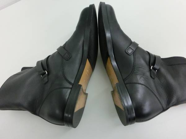 USED美品★ＧＵＣＣＩ★高級(jí)レザーブーツ?ブラック★
