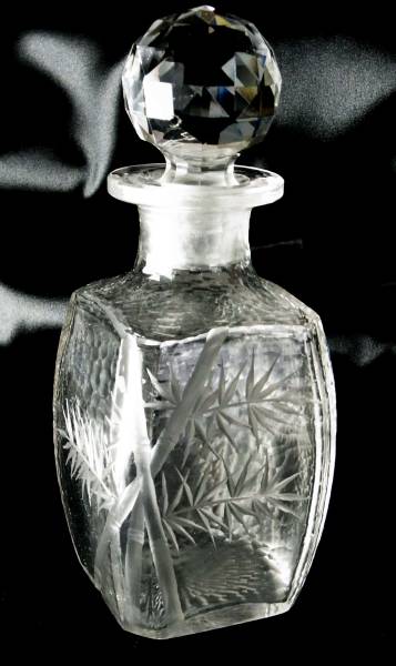 稀少 OLD BACCARAT オールドバカラ 竹 ジャポニズム 香水瓶 重厚 バンブーデザイン 上質クリスタル アンティーク_画像1