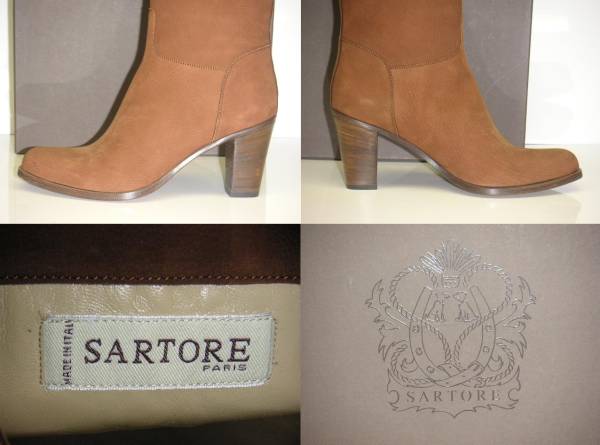 37] Sartre SARTORE кожа верховая езда ботинки каблук высота #SR2241 груша цветок 1-4