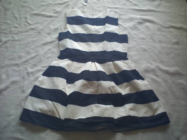 ★ＧＡＰ ノースリーブ 黒x白 ボーダー ワンピース Ｌ 新品★