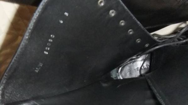  Ralph Lauren braided up boots black color 