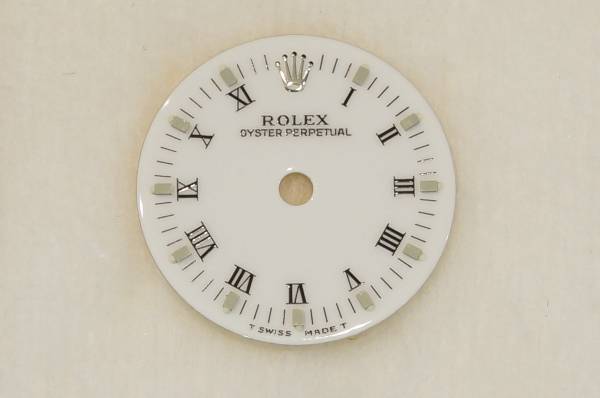 ★純正!!USED!!ROLEX レディース オイスターパーペチュアル Ref.67180用ホワイトプリントローマダイアル 文字盤★_画像1