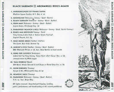 Black Sabbath / ブラック・サバス ～ Archangel Rides Again 　 　　 初期ライヴ等を収録したレア音源　　　　 Ozzy Osbourne, Tony Iommi_画像3