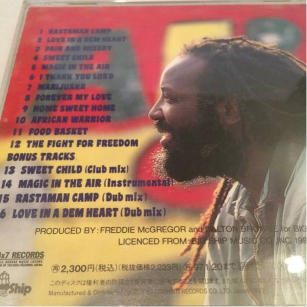 FREDDIE McGREGOR CD MAGIC IN THE AIR_画像2