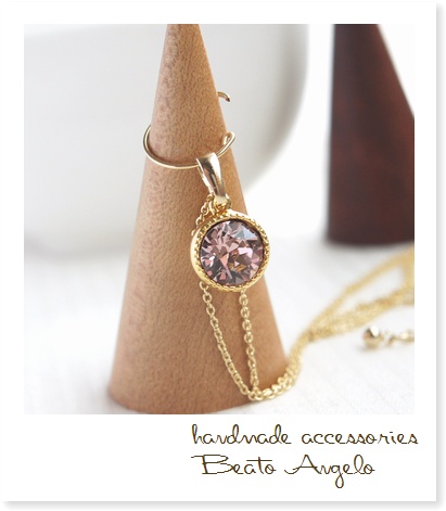 **+angelo+ Swarovski 1088. колье (n-025) Vintage rose G один шарик простой розовый 