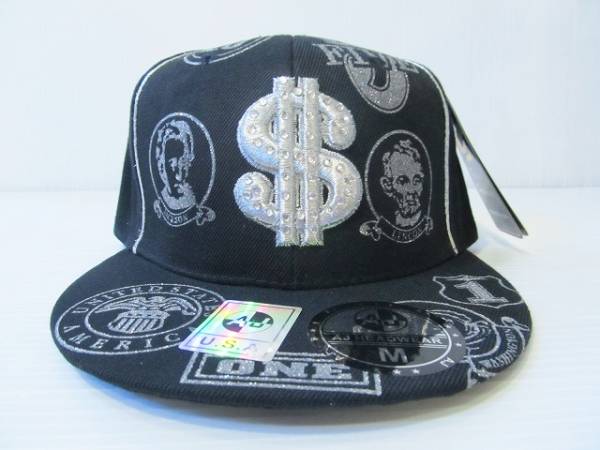 CA1627)AJ　HEADWEAR「＄」柄デザインキャップUS購入