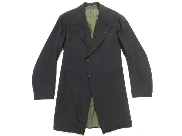  Vintage редкий 1900S~1920S Victoria n шерсть sak tailored jacket пальто редкость черный чёрный античный кромка карман 