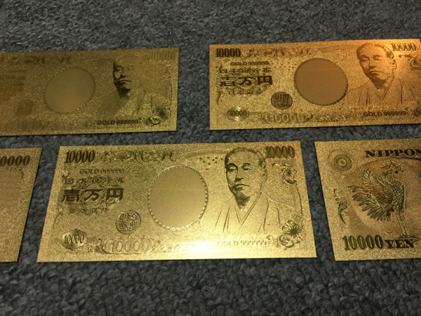 一万円札 レプリカ 5枚セット 金運 開運 グッズ ゴールド 新品_画像2
