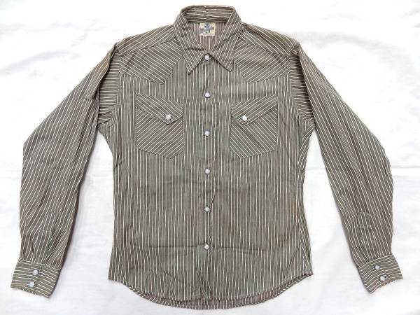 ビンテージ WRANGLER BLUE BELL ラングラー ブルーベル 希少 50S ストライプ柄 ファースト ウエスタン シャツ 1ST スナップ 刻印 サイズ XS