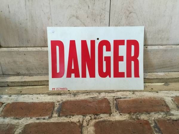  autograph plate panel display warning signboard plate Vintage //