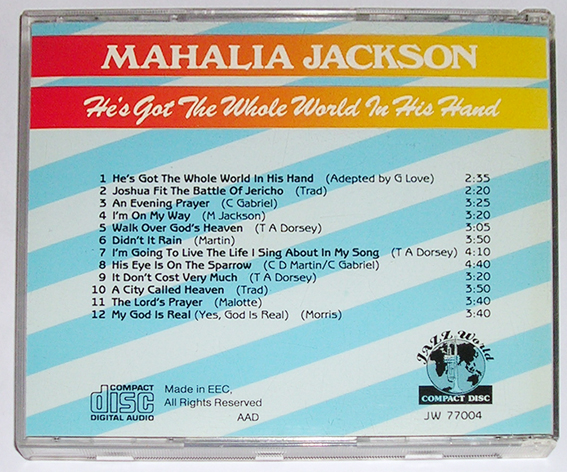 【CD】MAHALIA JACKSON/HE'S GOT THE WHOLE WORLD IN ...