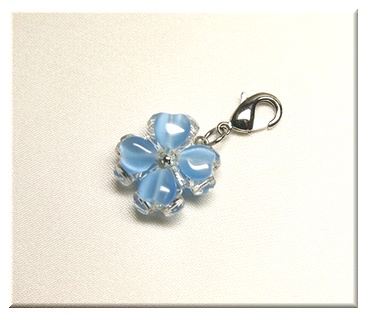 !.![ cat's-eye ] four . leaf clover S charm sf:... four leaf. beads strap is fastener charm, key holder and so on!