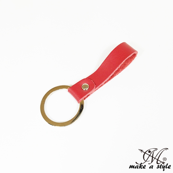  кольцо для ключей брелок для ключа цепочка для ключей натуральная кожа настоящий кожа 59 красный 