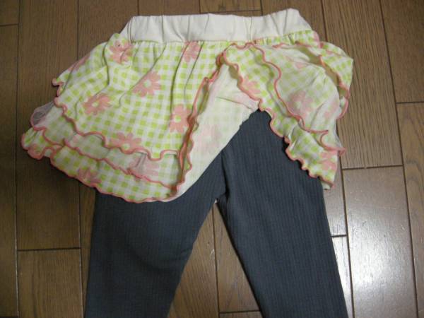 [ new goods ]le zoo petit floral print skirt attaching leggings pants 80