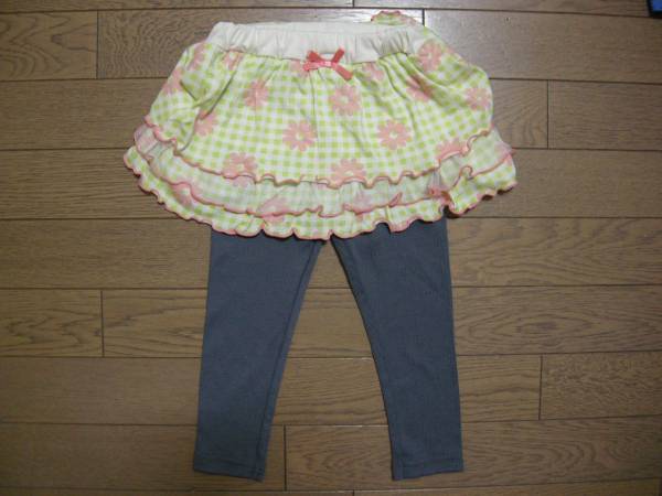 [ new goods ]le zoo petit floral print skirt attaching leggings pants 80