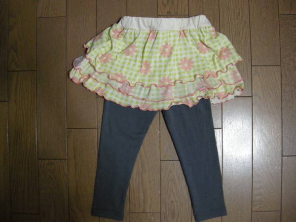 [ new goods ]le zoo petit floral print skirt attaching leggings pants 80