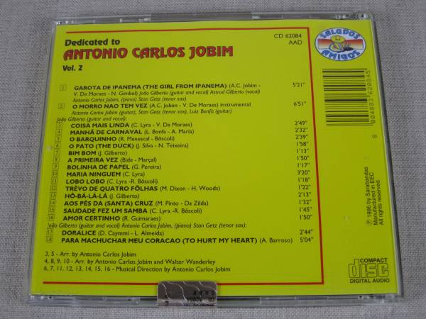 中古CD　Dedicated Antonio Carlos Jobin Vol.2_画像3