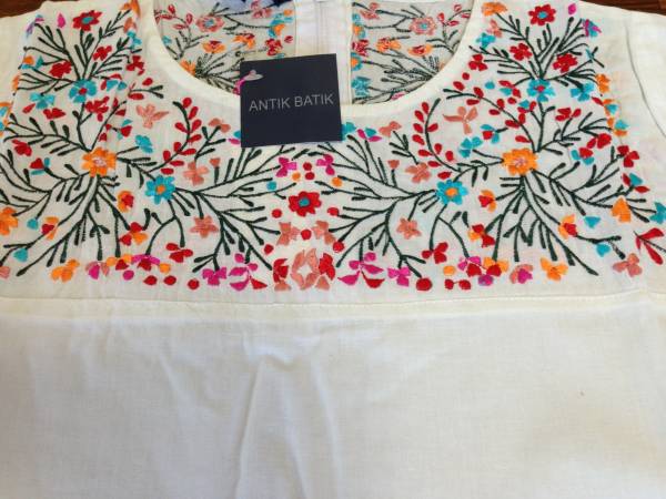 ●ANTIK BATIK●MEXICO 刺繍ワンピース WHITE S_画像3