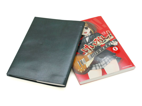  postage included *. repairs .... recycle leather . made book cover *A5 size * Chrome green * large size comics .