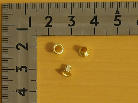 ハトメ#3×4 真鍮キリンス 内径2.6mm300個セット ゴールド金具屋_画像1