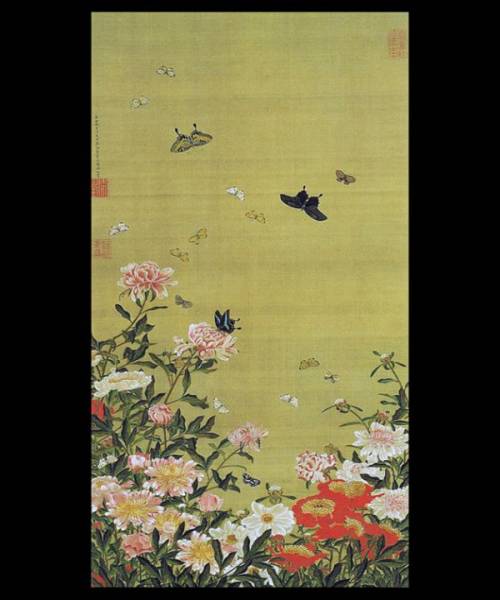伊藤若沖『動(dòng)植綵絵』の內(nèi) 『芍薬群蝶図』のマウスパッド（フォトパッド）