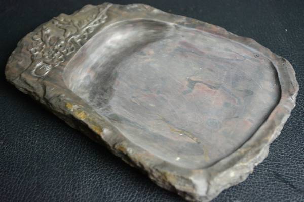 中国 古硯 刻 花鳥紋 文房具 中国 古硯 刻 花鳥紋 文房具