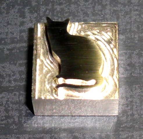 . seal * stamp brass made 15mm angle # cat CAT cat # Type 2 right direction 