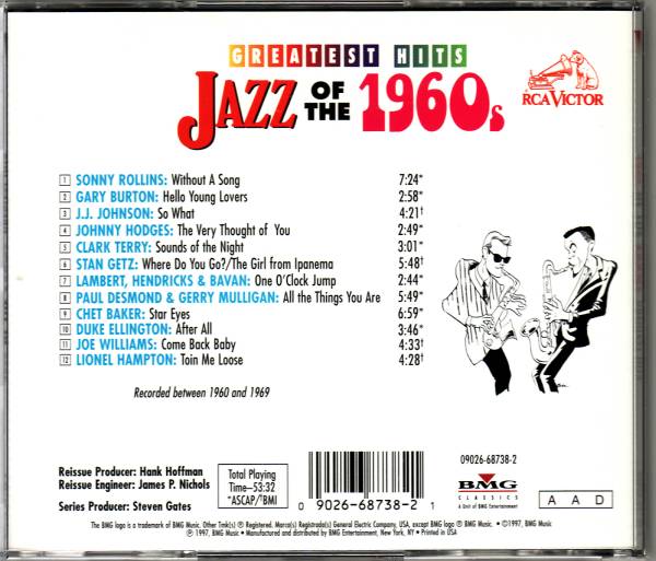CD RCA ６０年代ジャズ・ヒッツ ジャズ・コンピ_画像2