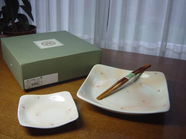  tea caddy ] Tachikichi is .. taking dividing .* large plate . small plate set unused 
